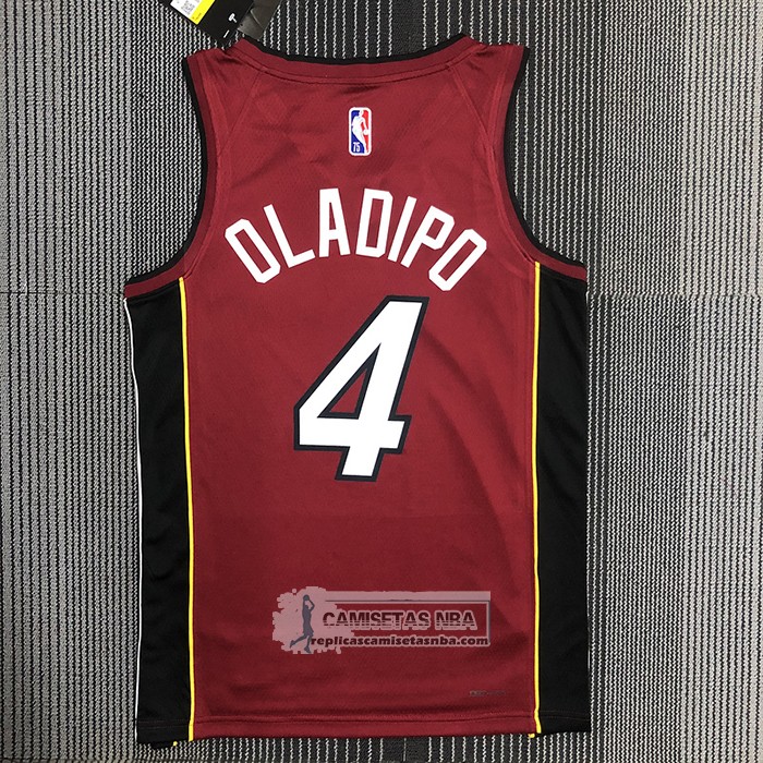 Camiseta Miami Heat Victor Oladipo NO 4 Statement 2020-21 Rojo
